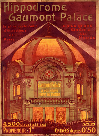 Affiche pour l'inauguration de la salle de cinéma Gaumont-Palace