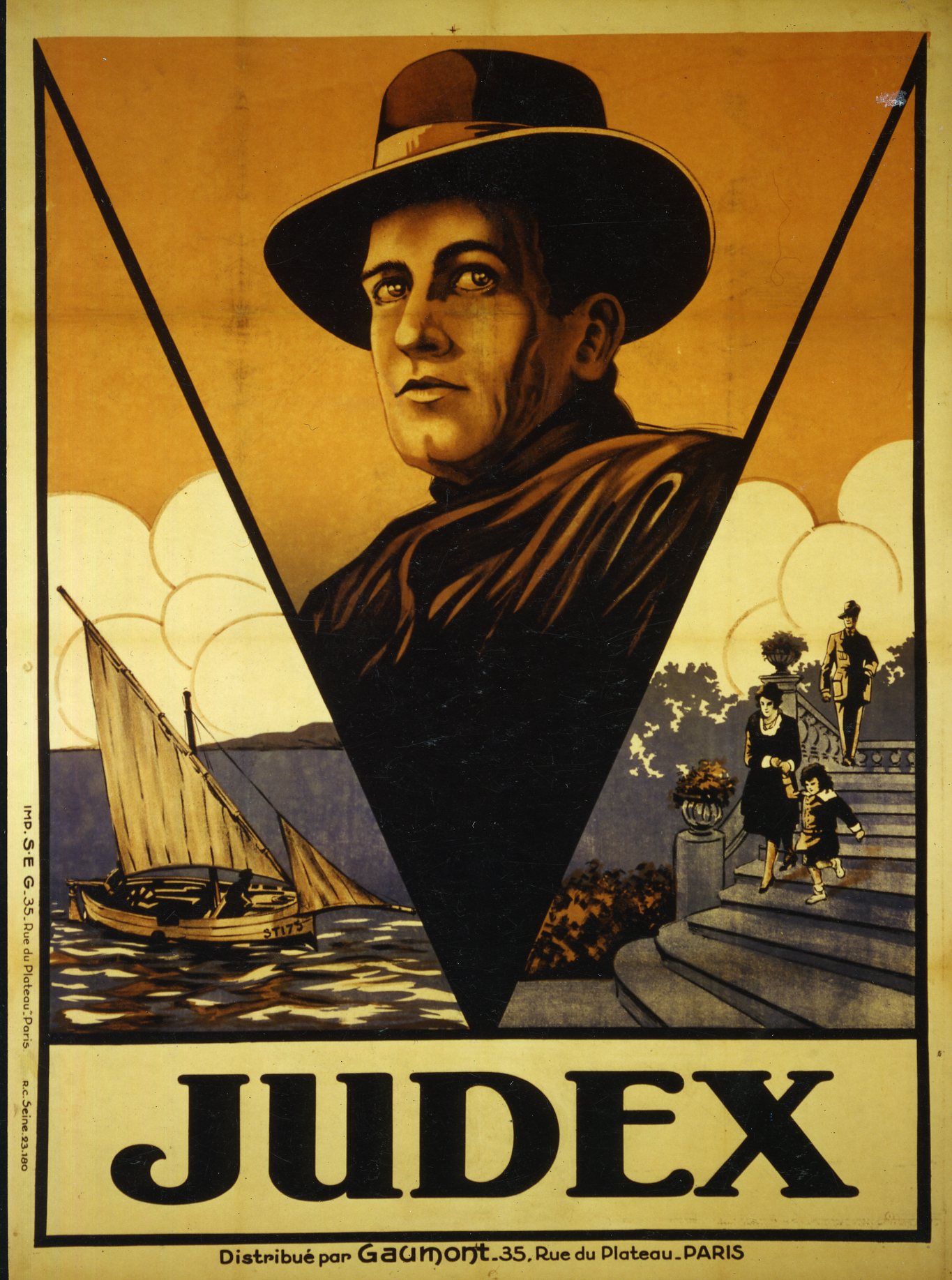 Affiche du film à épisodes Judex, 1917