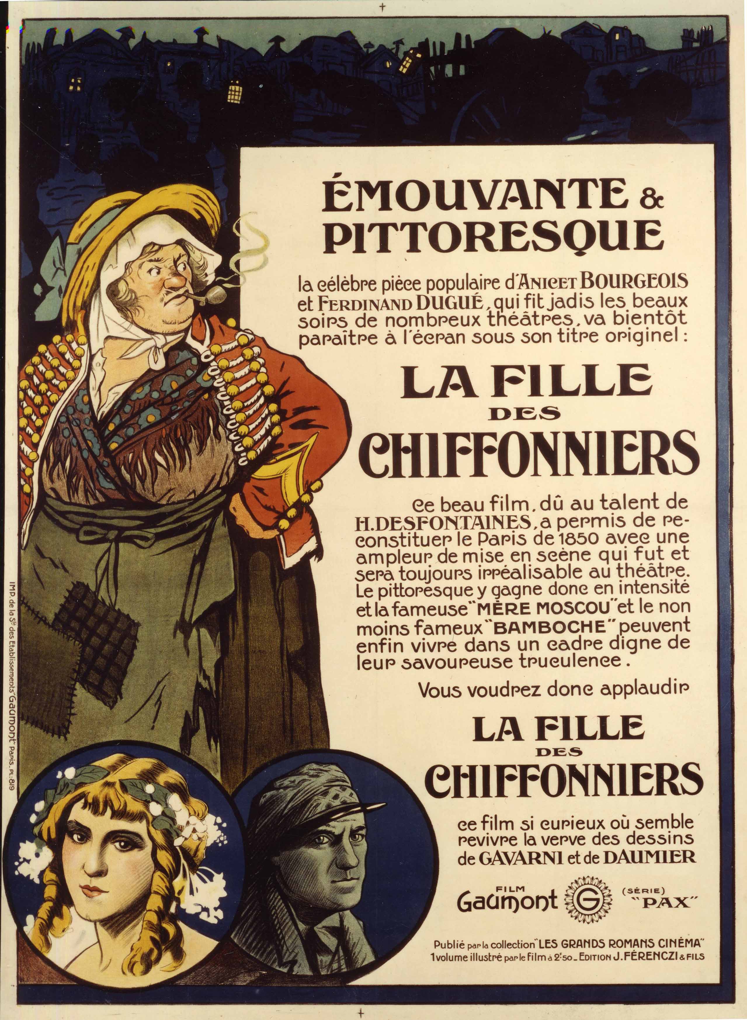 Affiche La Fille des Chiffoniers, 1920