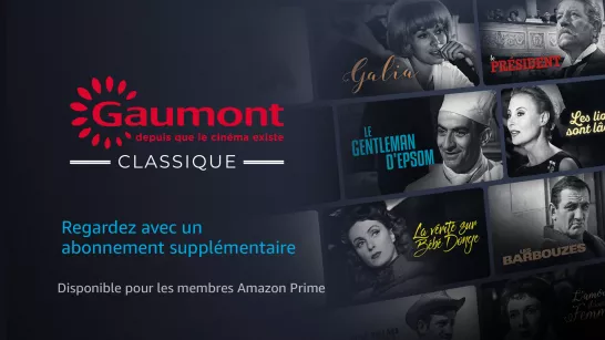 Gaumont Classique arrive sur Prime Video Channels !