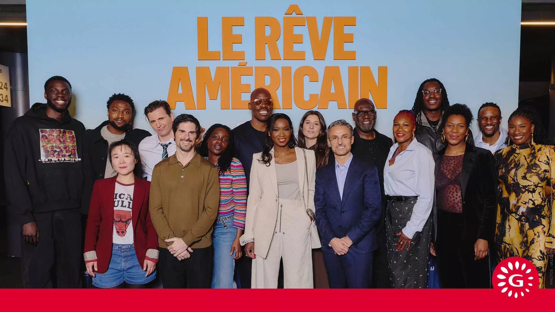 L'equipe du film à l'avant-première du Reve Americain 
