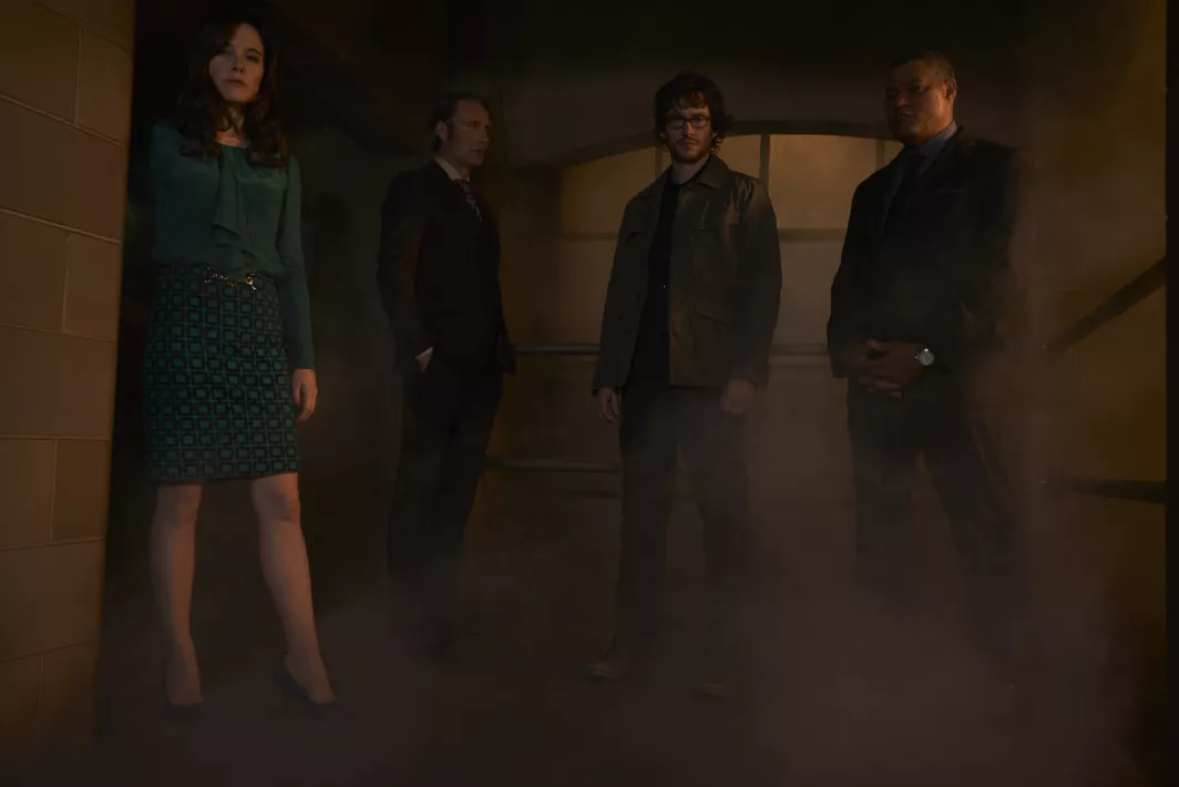 Caroline Dhavernas, Mads Mikkelsen, Hugh Dancy and Laurence Fishburne