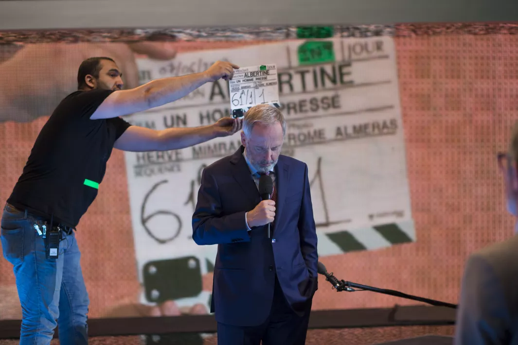 A MAN IN A HURRY - still