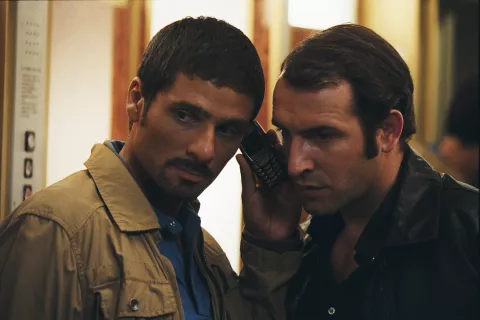 MY PARTNER'S WIFE - Still of Jean Dujardin & Pascal ElbĂ©