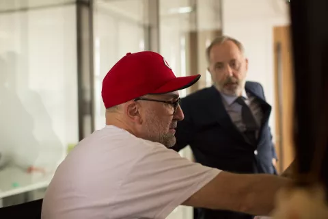 A MAN IN A HURRY - still