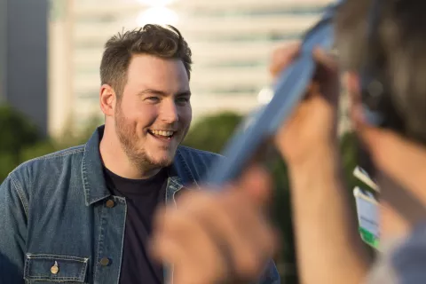 A MAN IN A HURRY - Still